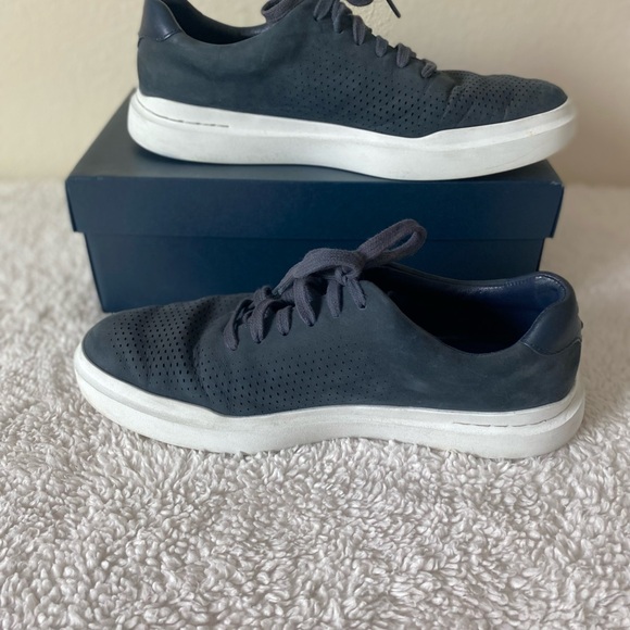 Cole Haan Men’s GrandPrø Rally Nubuck Laser Cut Sneakers in Navy Size 9.5M - Picture 5 of 15